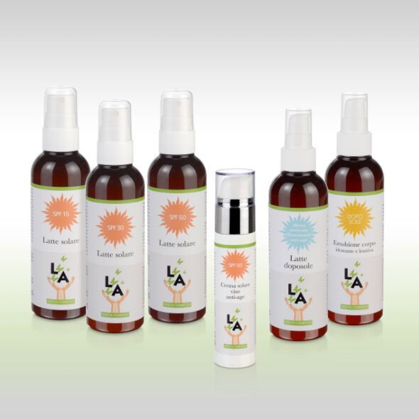 immagine di prodotti solari LA cosmetici