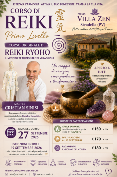 corso di reiki 1° livello - villazen stradella con cristian sinisi